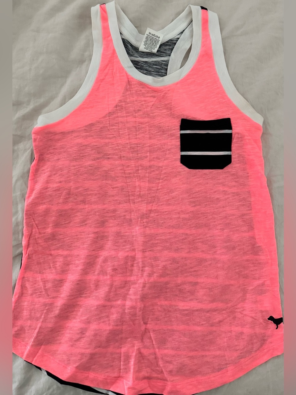 PINK Victoria's Secret Neon Pink Racerback Tank